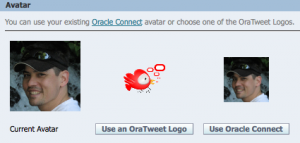 OraTweet Profile integrating Connect API