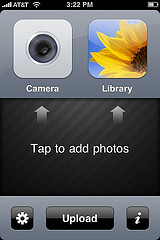 Flickit's upload interface