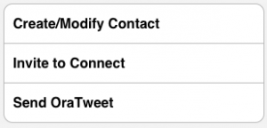 Create/Modify contact in your iPhone address book, invite to network, tweet