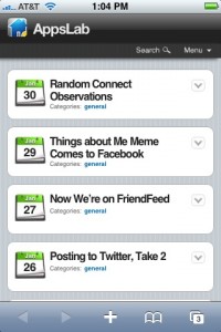 The AppsLab on my iPhone, sweet!