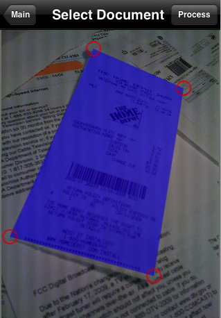 JotNot's blue box, captured from iTunes app page