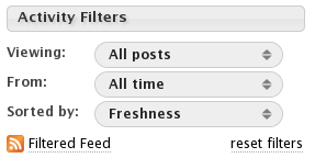 The filter widget