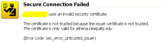Browsers don't trust the 'tubes either
