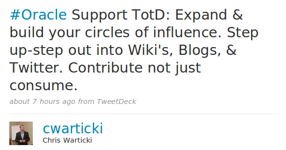 Chris tweets support tips each day Chris tweets support tips each day