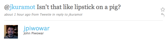 Lipstick on a pig, that never gets old