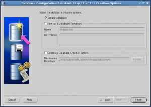 Creation options Creation options