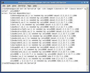 Failed dependencies