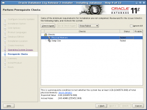 Memory checks failing