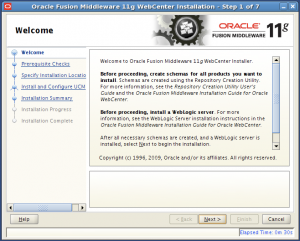Welcome to the WebCenter installer