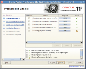 Prerequisite checks