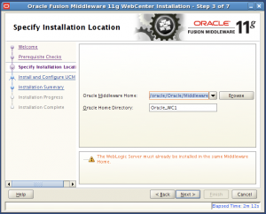 New ORACLE_HOME for WebCenter