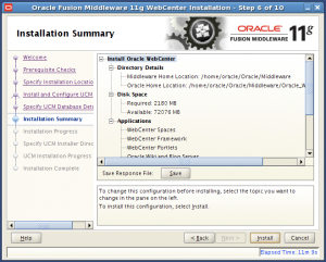 Made it to the installation summary