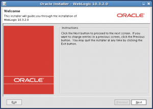 WebLogic 10.3.2 install welcome