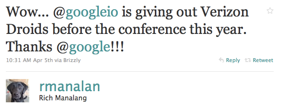 Rich says thanks, but he really wanted a Nexus 1.