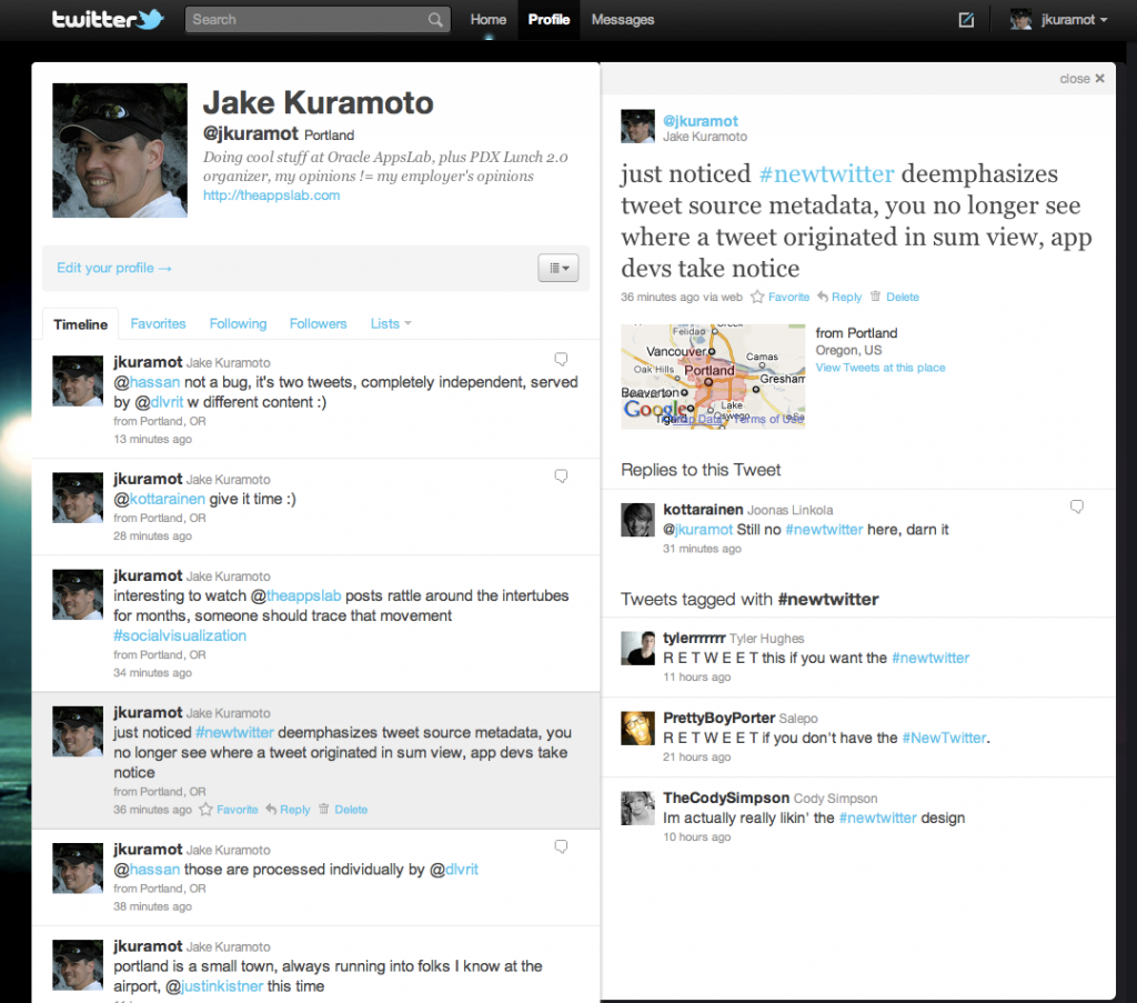 #newtwitter