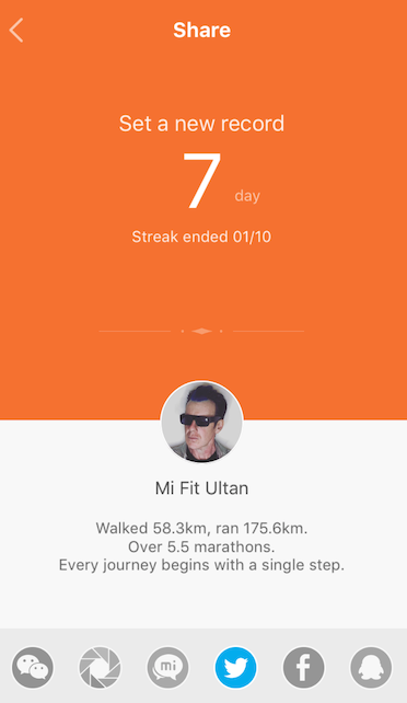 On a winning streak: Mi Band (All app images are on iOS)